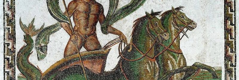 Neptune on the Roman mosaic