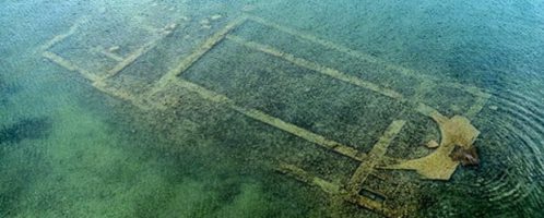 At bottom of lake in Turkey are ruins of Roman basilica