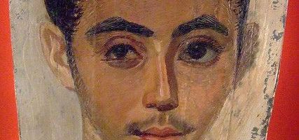 Portrait of a young man from Roman Egypt after eye surgery