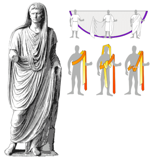 Statue of Octavian Augustus holding the office of Pontifex Maximus