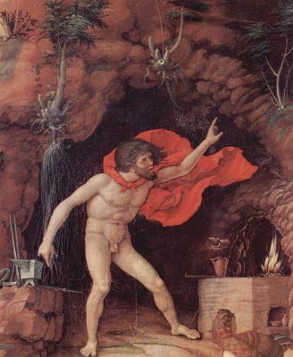 Andrea Mantegna, Volcano, god of fire