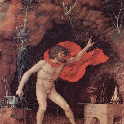 Andrea Mantegna, Volcano, god of fire