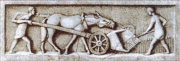 Gallic-Roman harvesting machine