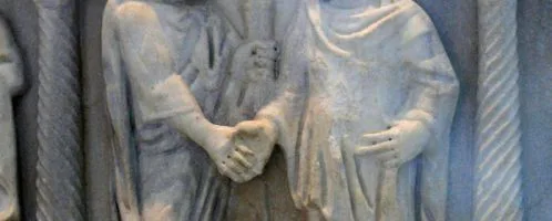 Bas-relief on the sarcophagus from the 4th century CE