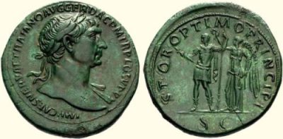 Sestertius cesarza Trajan