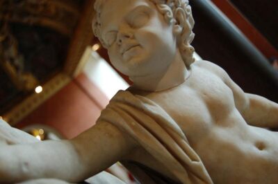 Detail of the statue showing Britannicus