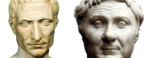 Popiersia Juliusza Cezara i Pompejusza Wielkiego