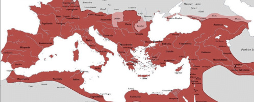 Roman Empire in 117 CE, At the end of Trajan's reign, Rome reached its peak territorial extent.