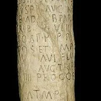 Roman milestone from 201 CE