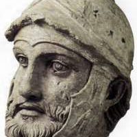 Głowa partyjskiego wojownika z II wieku p.n.e.