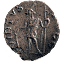 Virtus ukazana na galijskiej monecie