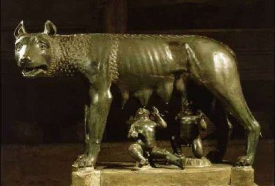 She-wolf, which according to legend, she saved the twins - Romulus and Remus