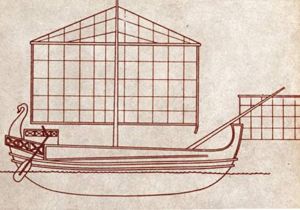 Diagram of a typical Roman transport ship