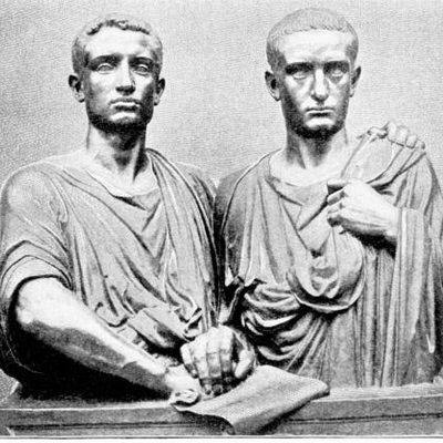 Famous siblings: Tiberius (right) and Gaius Gracchus