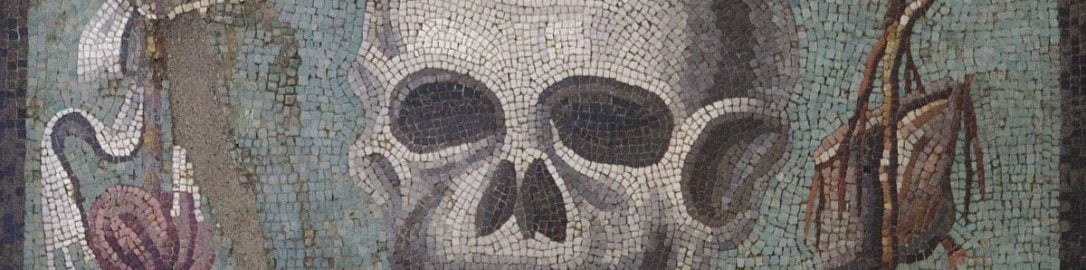 Roman mosaic showing the skull