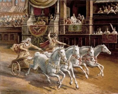During Ludi Romani there were chariot races