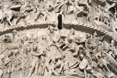 One of the battles of the First Marcomannic War. Bas-relief from the Column of Marcus Aurelius