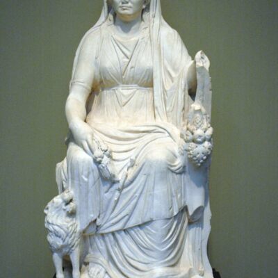 Marble statue of the goddess Cybele