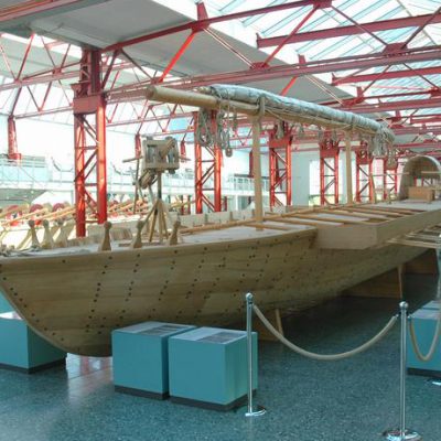 Reconstruction of a Roman warship used on the Rhine