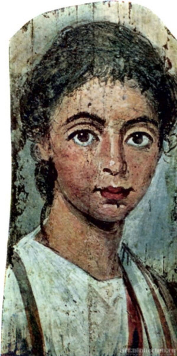 Roman painting depicting a young woman