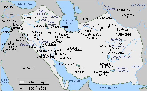 Parthian Empire in the middle of the 1st century BCE
