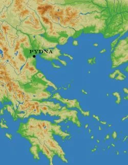 Location of the battle of Pydna