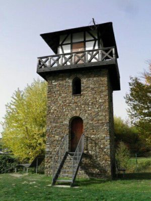 Reconstruction of the tower on Roman limes