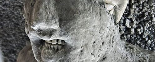 Amazing face of inhabitant of Pompeii