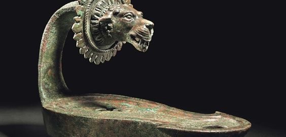 Interesting Roman bronze lamp