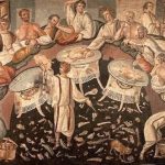 Fresco from Pompeii showing a Roman feast