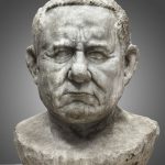 Incredibly realistic bust of man