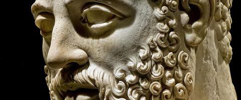 Głowa herosa Herkulesa z willi Hadriana w Tivoli