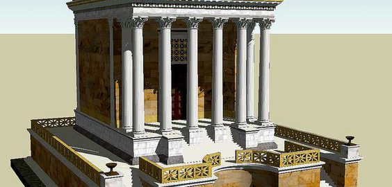 Reconstruction of temple of divine Caesar