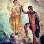 Fresk ukazujący Perseusza ratującego Andromedę