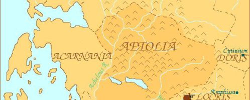 Map showing Aetolia