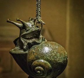 Ancient bronze snail