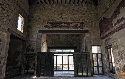 Well-preserved atrium at domus in Herculaneum