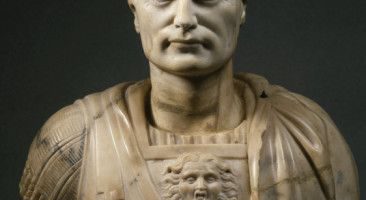 Roman bust of military man