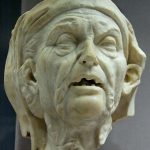 Głowa starszej kobiety. Kopia greckiej rzeźby z III-II wieku p.n.e.