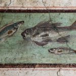 Pompejański fresk ukazujący ryby