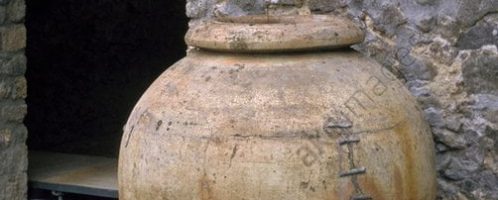 Great Roman clay vessel in Pompeii