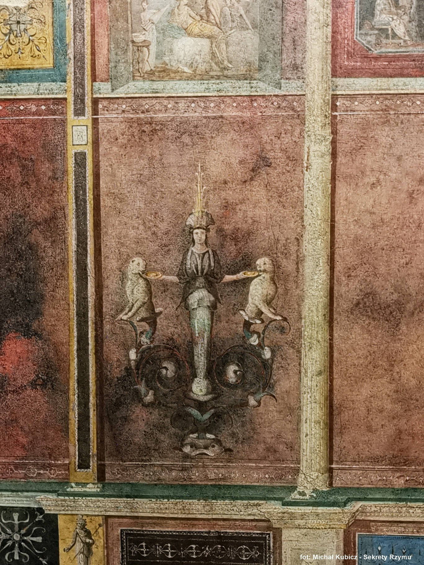 Detail of a fresco from the so-called Agrippa's Villa in Trastevere. Currently in the Palazzo Massimo Alle Terme Museum