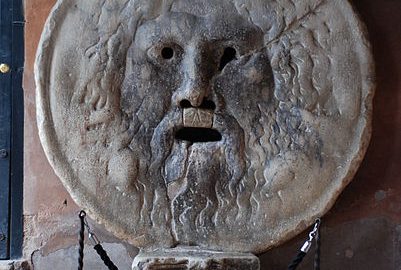 The mouth of truth - a Roman medallion