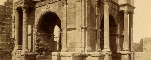 The Arch of Caracalla in Tebessa (Algeria). Photo from 1860-90