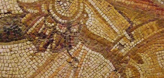 Rzymska mozaika ukazująca żołnierza w walce