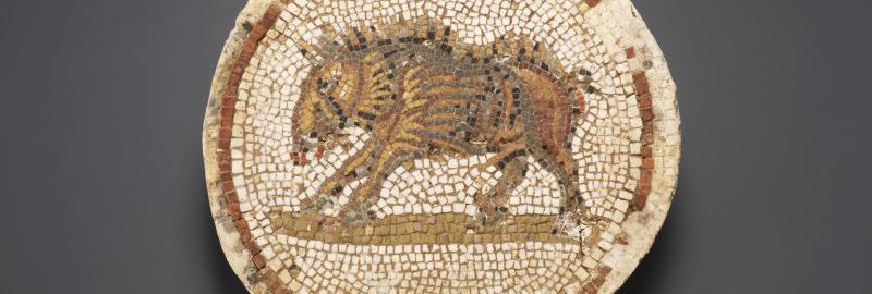 Roman mosaic showing a boar