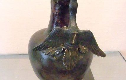 A beautifully decorated Roman jug with eagles