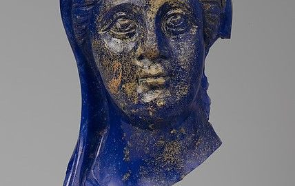 Roman glass image of a woman