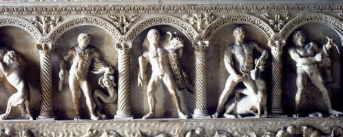 Reliefs on the Antonin family tomb