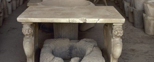 Roman marble table from Pompeii